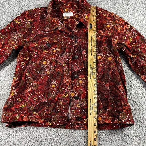 Christopher & Banks Jacket Women Medium Floral Print Boho Colorful Peasant - Picture 4 of 13